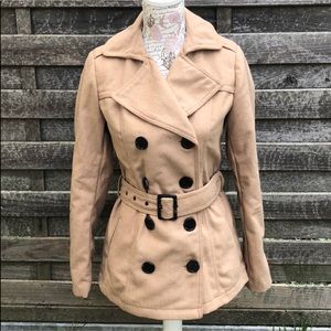 Elegant Tan Pea Coat